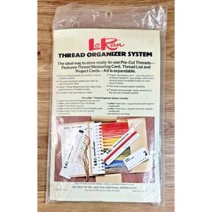 LoRan Thread Organizer System Binder Kit Vintage TK-2 Needlepoint Cross Stitch